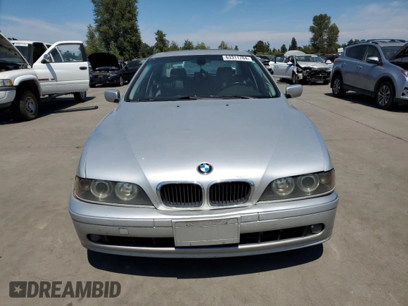 2002 BMW 5 Series 530i with VIN WBADT53482CE93903, listed as a Copart auction lot 43745445 with 0 mi miles and Salvage Title. Bid and sale history available at carsss.com. Image 5.