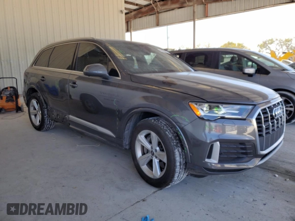 2021 Audi Q7 Premium with VIN WA1AJAF77MD029807, listed as a Copart auction lot 49939595 with 66,559 mi miles and Salvage title. Bid and sale history available at DreamBid. Image 4.