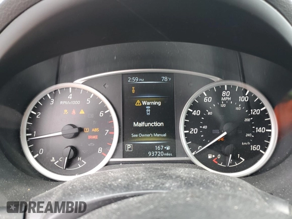 2017 Nissan Sentra SR with VIN 3N1AB7AP9HY237576, listed as a Copart auction lot 58853165 with 93,720 mi miles and Salvage title. Bid and sale history available at DreamBid. Image 9.