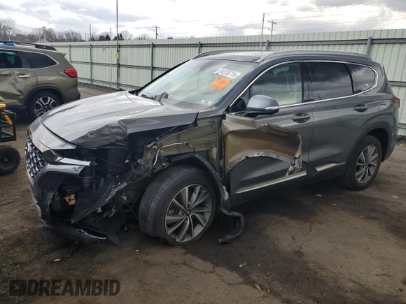 2020 Hyundai Santa Fe Limited with VIN 5NMS5CAD0LH142401, listed as a Copart auction lot 51275715 with 57,208 mi miles and Salvage Title. Bid and sale history available at carsss.com. Image 1.