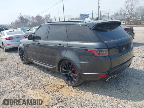 2020 Land Rover Range Rover Sport HST with VIN SALWS2RU9LA730504, listed as a IAAI auction lot 41908264 with 65,275 mi miles. Bid and sale history available at carsss.com. Image 3.