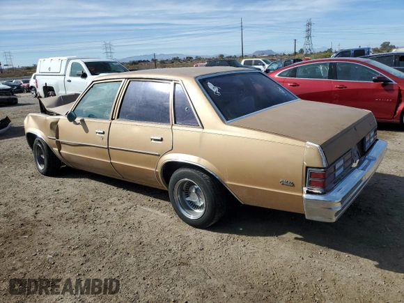 1980 Chevrolet Malibu с VIN 1T19KAR441758, выставлен на аукционе Copart как лот 43595485 с пробегом 81 387 миль миль и Списание • Salvage title. История ставок и продаж доступна на DreamBid. Изображение 2.