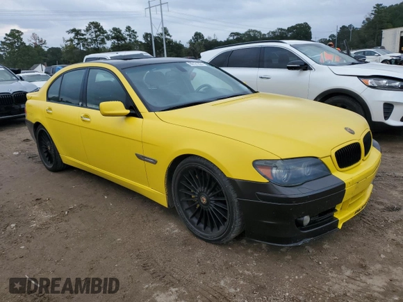 2008 BMW 7 Series 750i with VIN WBAHL83598DT89674, listed as a Copart auction lot 80121224 with 176,601 mi miles and Salvage Title. Bid and sale history available at DreamBid. Image 4.