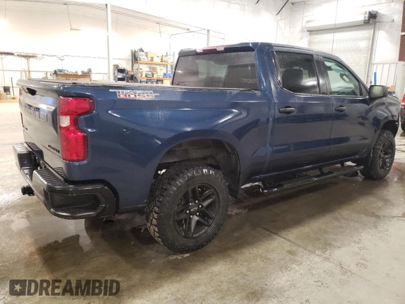2022 Chevrolet Silverado 1500 Custom Trail Boss with VIN 3GCPDCEK6NG532726, listed as a Copart auction lot 43527885 with 21,634 mi miles and Salvage Title. Bid and sale history available at carsss.com. Image 3.