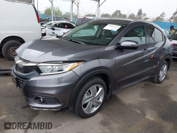 2019 Honda HR-V EX with VIN 3CZRU5H59KM712381, listed as a IAAI auction lot 41883972 with 39,260 mi miles. Bid and sale history available at carsss.com. Image 2.