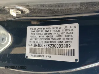 2003 Acura RSX with VIN JH4DC53823C002809, listed as a Copart auction lot 71439684 with 145,552 mi miles and Salvage Title. Bid and sale history available at carsss.com. Image 13.