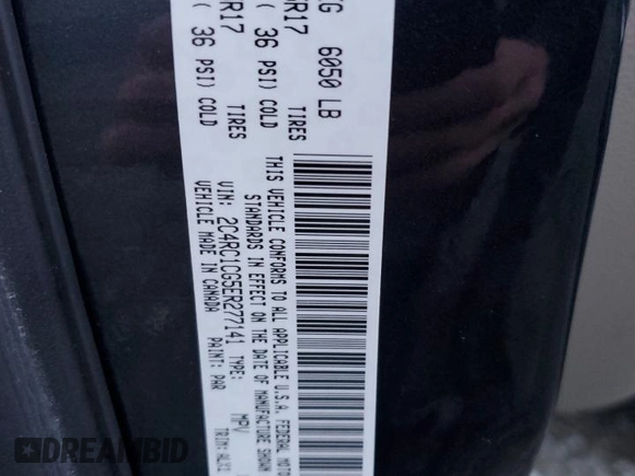 2014 Chrysler Town & Country Touring L 30th Anniversary with VIN 2C4RC1CG5ER277141, listed as a Copart auction lot 49679315 with 106,167 mi miles and Salvage Title. Bid and sale history available at DreamBid. Image 14.