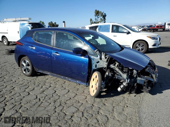 2021 Nissan LEAF SV Plus with VIN 1N4BZ1CV3MC551268, listed as a Copart auction lot 79765144 with 39,592 mi miles and Salvage title. Bid and sale history available at DreamBid. Image 4.