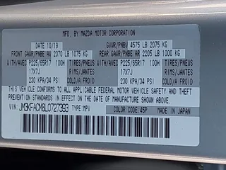 2020 Mazda CX-5 Touring with VIN JM3KFACM8L0727393, listed as a IAAI auction lot 41492627 with 91,521 mi miles. Bid and sale history available at carsss.com. Image 9.