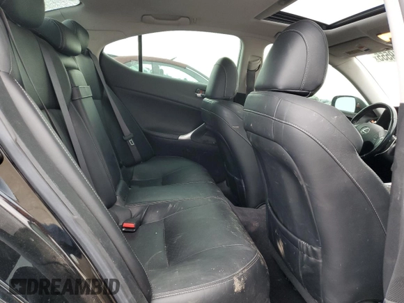 2009 Lexus IS 250 with VIN JTHCK262295035861, listed as a Copart auction lot 58619555 with 207,886 mi miles and Clean title. Bid and sale history available at DreamBid. Image 10.