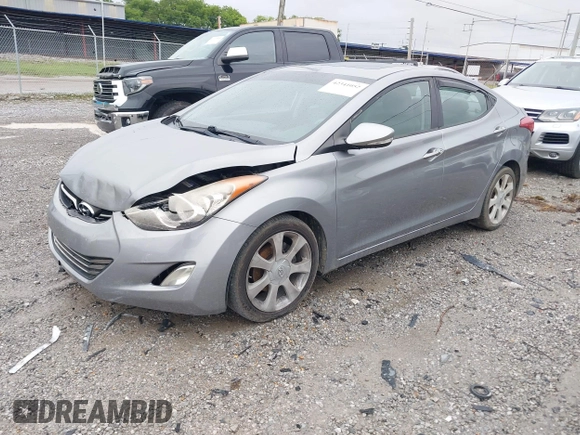 2012 Hyundai Elantra Limited with VIN KMHDH4AE6CU282875, listed as a IAAI auction lot 42341052 with 215,231 mi miles and . Bid and sale history available at DreamBid. Image 2.