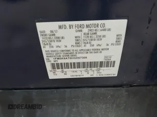 2017 Ford Police Interceptor Utility с VIN 1FM5K8ATOHGD67308, выставлен на аукционе IAAI как лот 42223876 с пробегом 131 878 миль миль и . История ставок и продаж доступна на DreamBid. Изображение 9.