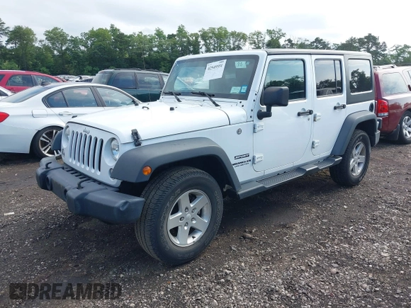 2016 Jeep Wrangler Unlimited Sport z VIN 1C4HJWDG7GL166003, wystawiony jako IAAI lot #42549551 z przebiegiem 96 760 mil mil oraz . Historia ofert i sprzedaży dostępna na DreamBid. Obrazek 2.