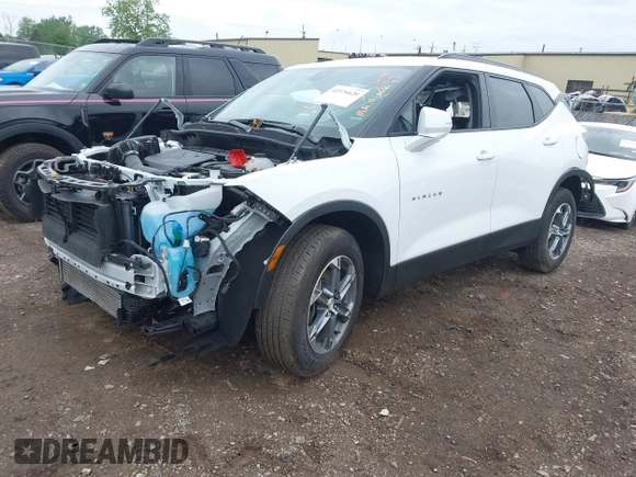 2024 Chevrolet Blazer LT с VIN 3GNKBJR49RS175777, выставлен на аукционе IAAI как лот 42376620 с пробегом 37 570 миль миль и . История ставок и продаж доступна на DreamBid. Изображение 2.