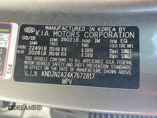 2019 Kia Soul z VIN KNDJN2A24K7672817, wystawiony jako Copart lot #54296525 z przebiegiem 107 338 mil mil oraz Nie do naprawy • Non repairable. Historia ofert i sprzedaży dostępna na DreamBid. Obrazek 13.