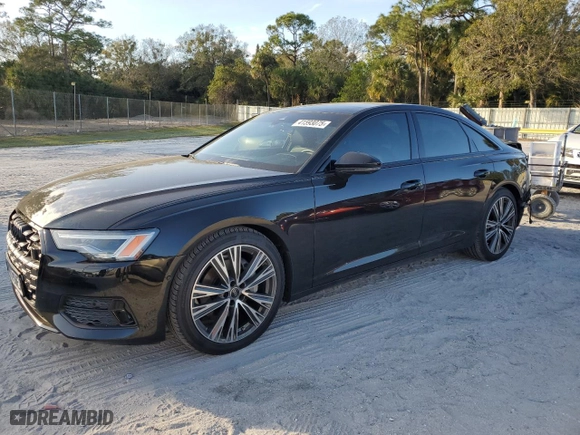 2024 Audi A6 Sedan Premium Plus with VIN WAUE3BF24RN029600, listed as a Copart auction lot 41593075 with 0 mi miles and Salvage Title. Bid and sale history available at carsss.com. Image 1.