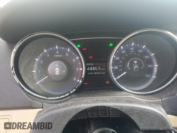 2013 Hyundai Sonata GLS with VIN 5NPEB4AC1DH803019, listed as a Copart auction lot 54192145 with 166,456 mi miles and Salvage Title. Bid and sale history available at carsss.com. Image 9.