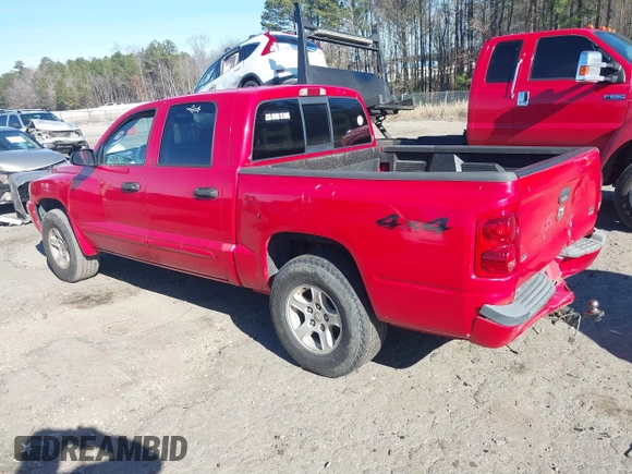 2005 Dodge Dakota SLT with VIN 1D7HW48N65S202948, listed as a IAAI auction lot 38573315 with 351,854 mi miles and . Bid and sale history available at DreamBid. Image 3.
