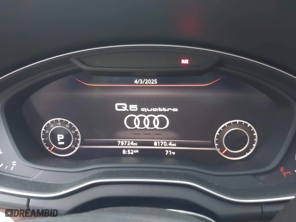 2018 Audi Q5 Premium Plus with VIN WA1BNAFY6J2080465, listed as a IAAI auction lot 41941203 with 79,724 mi miles. Bid and sale history available at carsss.com. Image 7.