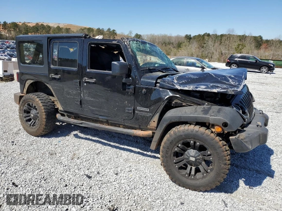 2014 Jeep Wrangler Unlimited Sport with VIN 1C4BJWDG7EL257811, listed as a Copart auction lot 50112335 with 218,530 mi miles and Salvage Title. Bid and sale history available at carsss.com. Image 4.
