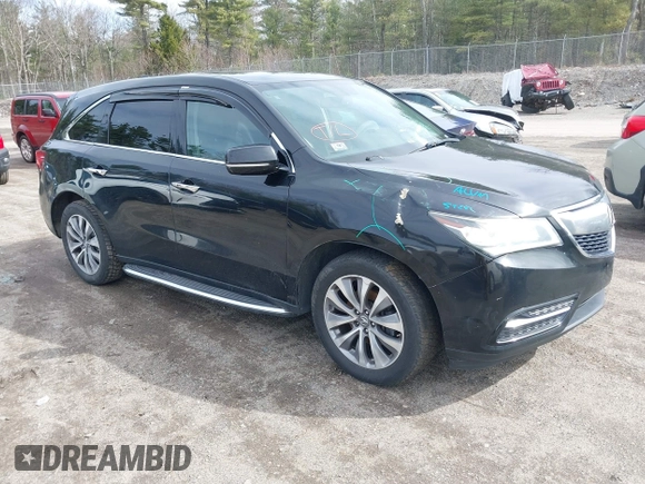 2014 Acura MDX with VIN 5FRYD4H29EB013843, listed as a IAAI auction lot 41949565 with 261,474 mi miles and . Bid and sale history available at DreamBid. Image 1.