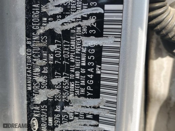 2016 Kia Sorento L with VIN 5XYPG4A35GG032683, listed as a Copart auction lot 51214725 with 0 mi miles and Salvage Title. Bid and sale history available at carsss.com. Image 12.
