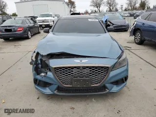 2018 Genesis G80 3.3T Sport with VIN KMHGN4JB5JU248399, listed as a Copart auction lot 86296154 with 129,667 mi miles and Clean Title. Bid and sale history available at carsss.com. Image 5.