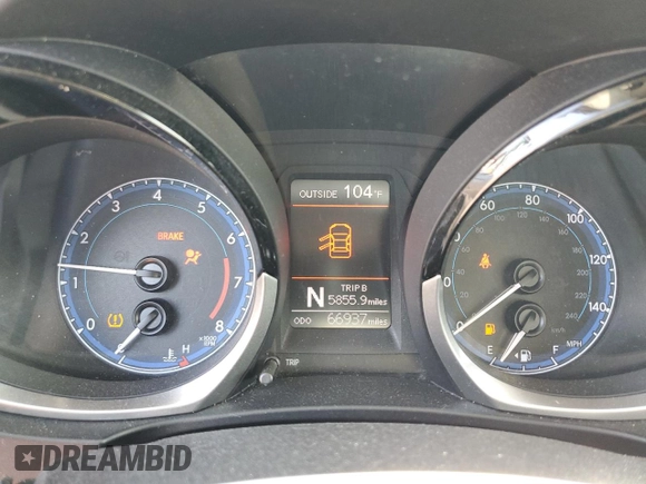 2014 Toyota Corolla L with VIN 2T1BURHEXEC146727, listed as a Copart auction lot 62231805 with 66,937 mi miles and Salvage title. Bid and sale history available at DreamBid. Image 9.