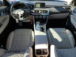2019 Genesis G70 Design with VIN KMTG34LE6KU017175, listed as a Copart auction lot 88478725 with 28,698 mi miles and Salvage Title. Bid and sale history available at DreamBid. Image 8.