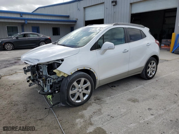 2017 Buick Encore Premium with VIN KL4CJDSB1HB022857, listed as a Copart auction lot 76746504 with 34,180 mi miles and Salvage Title. Bid and sale history available at carsss.com. Image 1.
