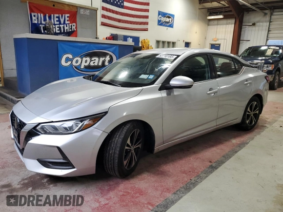 2020 Nissan Sentra SV z VIN 3N1AB8CV1LY213122, wystawiony jako Copart lot #52710185 z przebiegiem 53 471 mil mil oraz Szkoda całkowita • Salvage title. Historia ofert i sprzedaży dostępna na DreamBid. Obrazek 1.
