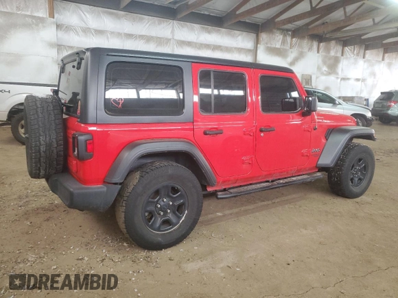 2020 Jeep Wrangler Unlimited Sport with VIN 1C4HJXDN5LW130646, listed as a Copart auction lot 88089985 with 66,244 mi miles and Salvage title. Bid and sale history available at DreamBid. Image 3.