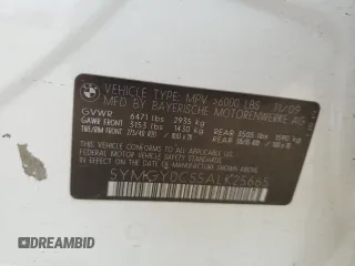 2010 BMW X5 M with VIN 5YMGY0C55ALK25665, listed as a Copart auction lot 82820384 with 118,956 mi miles and Salvage Title. Bid and sale history available at carsss.com. Image 13.