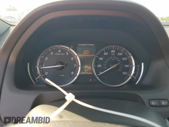 2019 Acura TLX with VIN 19UUB2F38KA002330, listed as a Copart auction lot 43349035 with 104,739 mi miles and Non Repairable. Bid and sale history available at carsss.com. Image 9.
