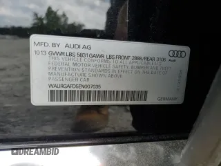 2014 Audi A8 3.0T z VIN WAURGAFD5EN007035, wystawiony jako Copart lot #58578545 z przebiegiem 199 696 mil mil oraz Tytuł czysty. Historia ofert i sprzedaży dostępna na DreamBid. Obrazek 12.