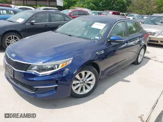 2016 Kia Optima LX with VIN 5XXGT4L30GG073039, listed as a IAAI auction lot 42055627 with 0 mi miles. Bid and sale history available at carsss.com. Image 2.