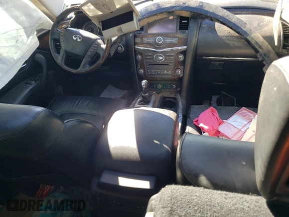 2014 Infiniti QX80 with VIN JN8AZ2NFXE9556066, listed as a Copart auction lot 70839154 with Not Provided miles and Salvage Title. Bid and sale history available at carsss.com. Image 8.