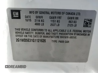 2016 Chevrolet Impala Limited Police Police with VIN 2G1WD5E31G1121626, listed as a Copart auction lot 46131125 with 0 mi miles and Salvage Title. Bid and sale history available at carsss.com. Image 13.