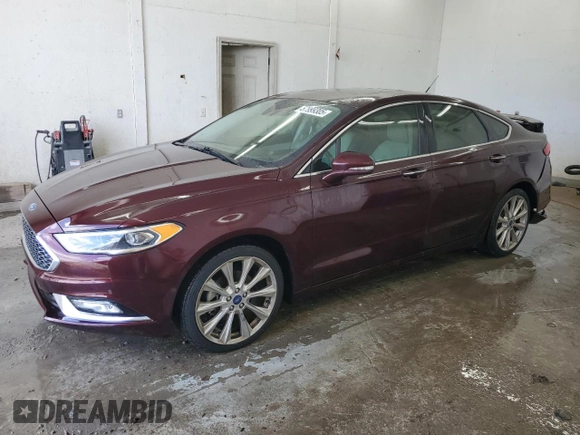 2017 Ford Fusion Titanium with VIN 3FA6P0K9XHR174578, listed as a Copart auction lot 57999305 with 77,657 mi miles and Salvage title. Bid and sale history available at DreamBid. Image 1.