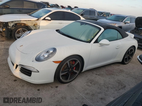 2015 Porsche 911 Carrera S with VIN WP0CB2A99FS154378, listed as a Copart auction lot 76295074 with 35,841 mi miles and Salvage Title. Bid and sale history available at carsss.com. Image 1.