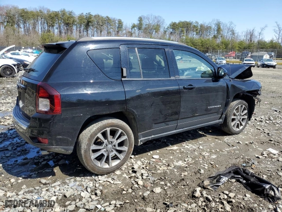 2017 Jeep Compass High Altitude with VIN 1C4NJCEA7HD125880, listed as a Copart auction lot 49104925 with 99,779 mi miles and Salvage Title. Bid and sale history available at carsss.com. Image 3.