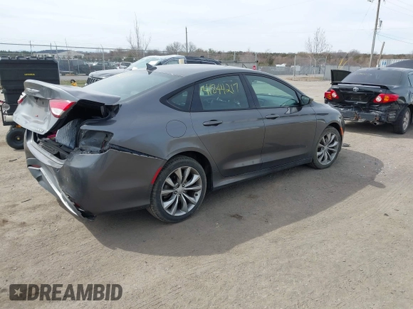 2016 Chrysler 200 S with VIN 1C3CCCBG7GN122548, listed as a IAAI auction lot 41844217 with 127,546 mi miles. Bid and sale history available at carsss.com. Image 4.