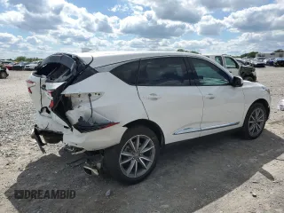 2024 Acura RDX Technology with VIN 5J8TC2H52RL007013, listed as a Copart auction lot 55810825 with 33,050 mi miles and Salvage title. Bid and sale history available at DreamBid. Image 3.