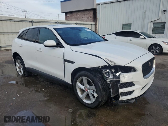 2018 Jaguar F-Pace 25t Premium with VIN SADCJ2FX3JA276263, listed as a Copart auction lot 53951035 with 70,385 mi miles and Salvage Title. Bid and sale history available at DreamBid. Image 4.