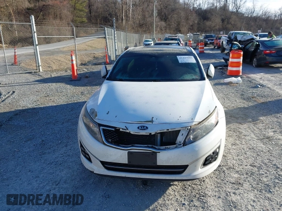 2015 Kia Optima SX Turbo with VIN 5XXGR4A65FG380362, listed as a IAAI auction lot 41443086 with 184,052 mi miles. Bid and sale history available at carsss.com. Image 12.
