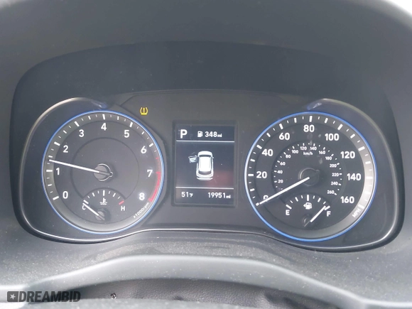 2020 Hyundai Kona SE with VIN KM8K1CAA4LU586144, listed as a IAAI auction lot 41158718 with 19,951 mi miles. Bid and sale history available at carsss.com. Image 7.