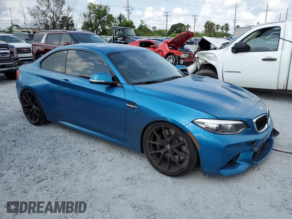 2018 BMW M2 z VIN WBS1J5C53JVD36649, wystawiony jako Copart lot #57961455 z przebiegiem 55 751 mil mil oraz Szkoda całkowita • Salvage title. Historia ofert i sprzedaży dostępna na DreamBid. Obrazek 4.