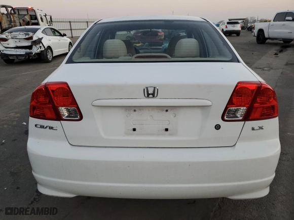 2004 Honda Civic LX with VIN JHMES16524S002110, listed as a Copart auction lot 83453234 with 0 mi miles and Salvage Title. Bid and sale history available at carsss.com. Image 6.
