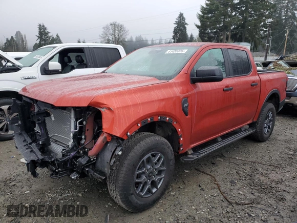 2024 Ford Ranger XLT with VIN 1FTER4HH3RLE32171, listed as a Copart auction lot 41435325 with 1,709 mi miles and Salvage Title. Bid and sale history available at carsss.com. Image 1.