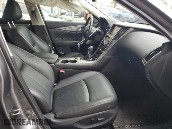 2017 Infiniti Q50 Signature Edition z VIN JN1EV7AR0HM834855, wystawiony jako Copart lot #59423175 z przebiegiem 66 256 mil mil oraz Szkoda całkowita • Salvage title. Historia ofert i sprzedaży dostępna na DreamBid. Obrazek 7.